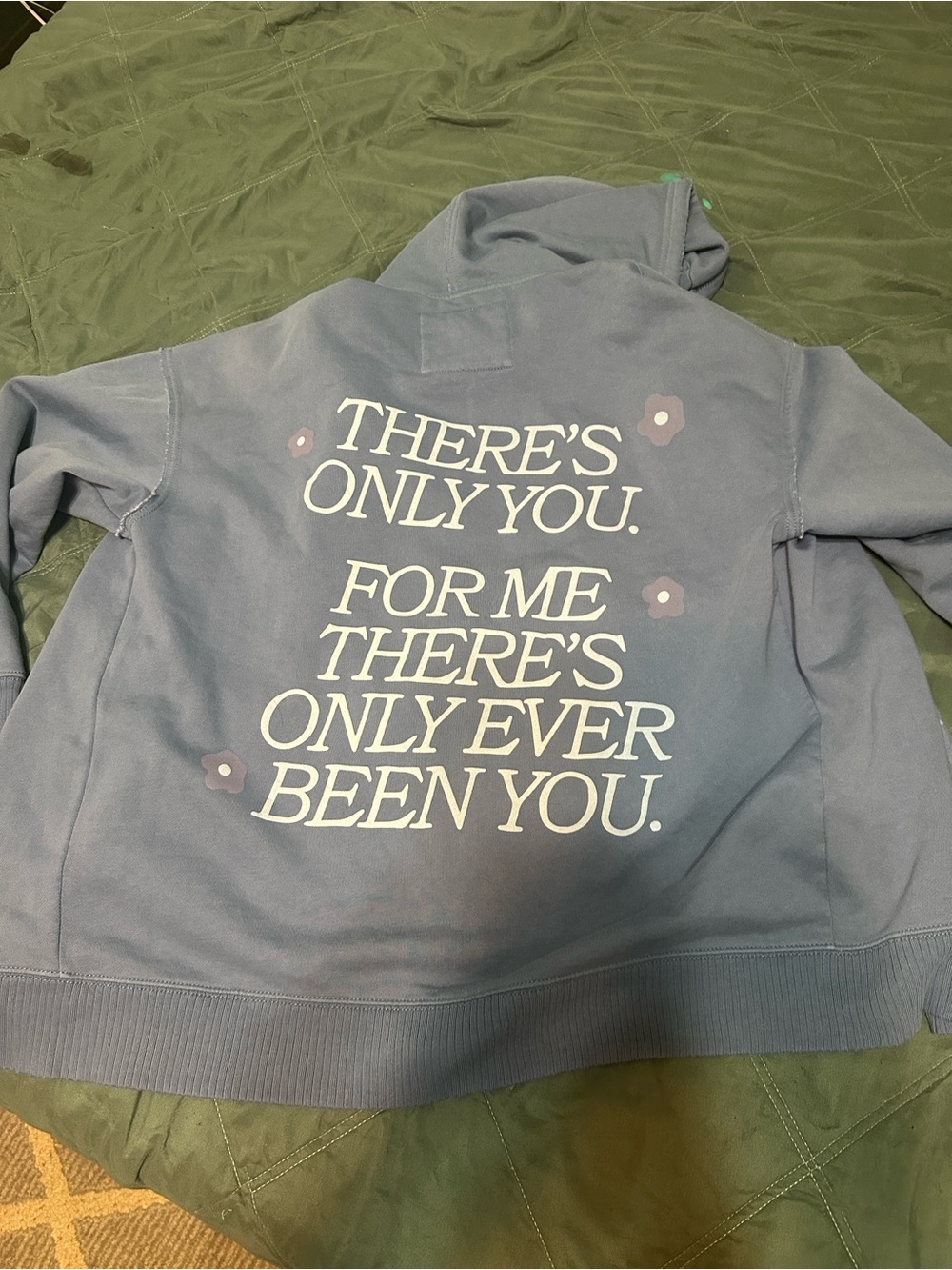 American Eagle Outfitters Kids' Lavender Graphic Hoodie with White Text
